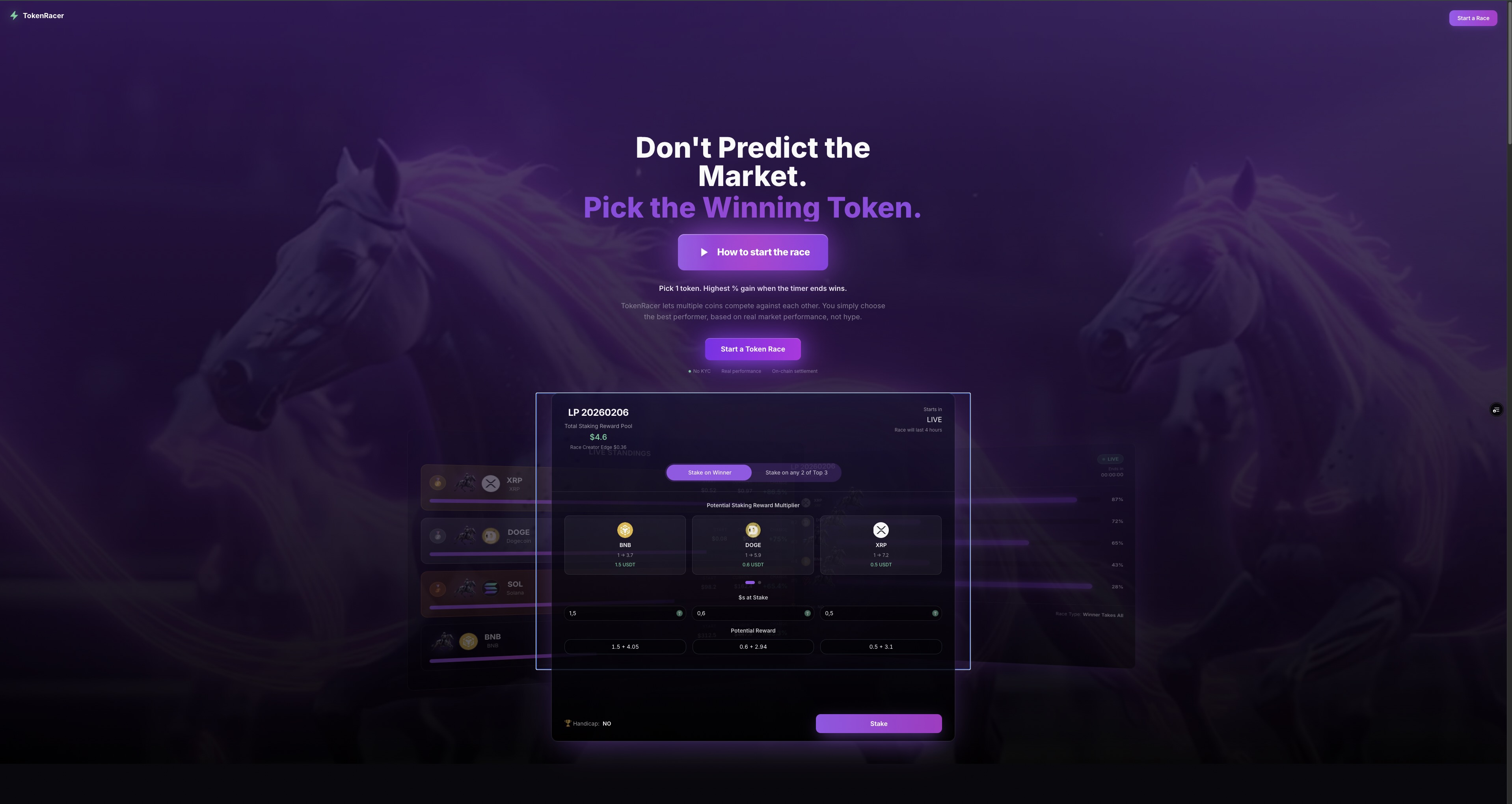 TokenRacer - Web3 Platform